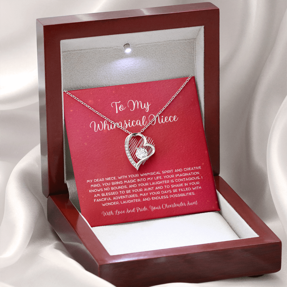 To My Whimsical Niece - From Aunt to Niece Forever Love Necklace