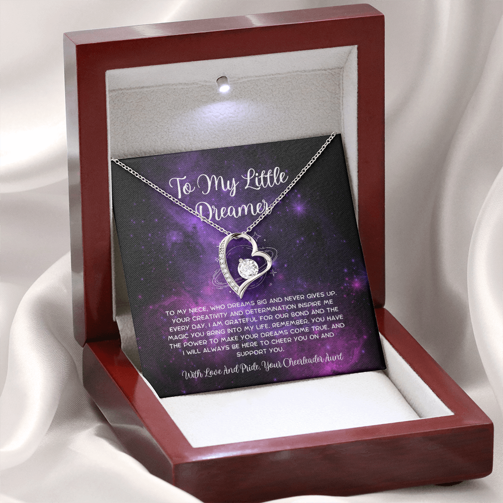 To My Little Dreamer - From Aunt to Niece Forever Love Necklace