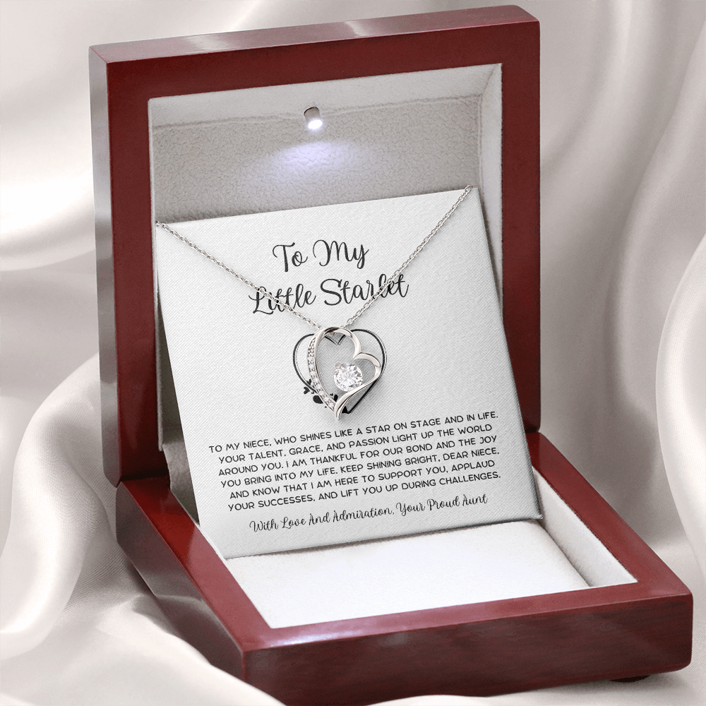 To My Little Starlet - From Aunt to Niece Forever Love Necklace