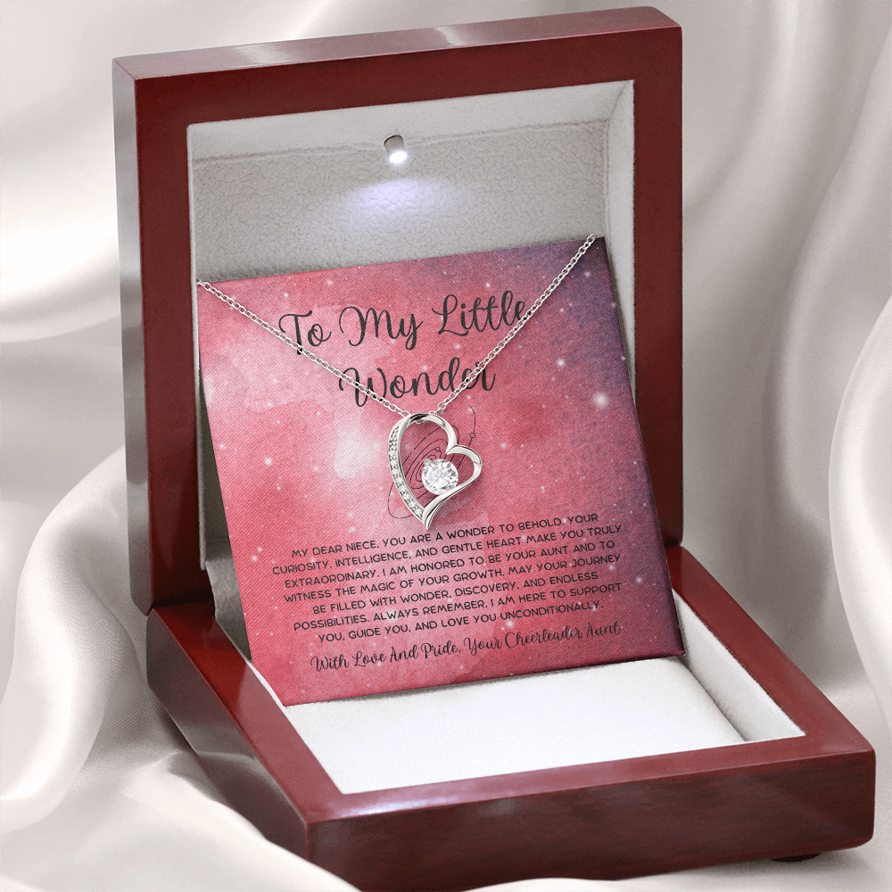 To My Little Wonder - From Aunt to Niece Forever Love Necklace