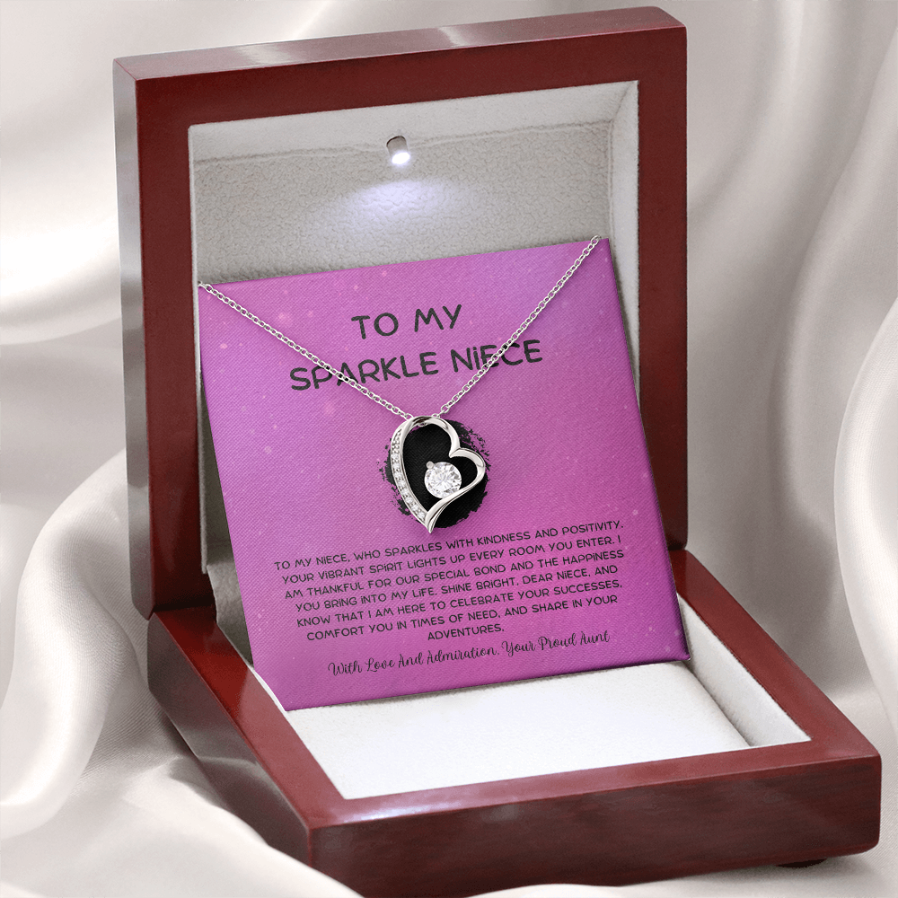 To My Sparkle Niece - From Aunt to Niece Forever Love Necklace