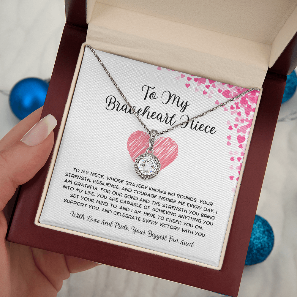 To My Braveheart Niece - From Aunt to Niece Eternal Hope Necklace