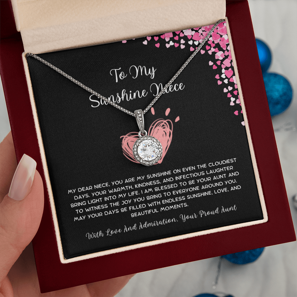 To My Sunshine Niece - From Aunt to Niece Eternal Hope Necklace