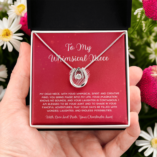 To My Whimsical Niece - From Aunt to Niece Lucky In Love Necklace