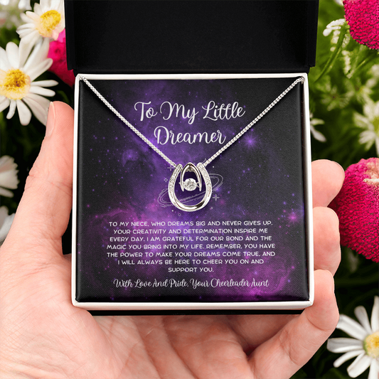 To My Little Dreamer - From Aunt to Niece Lucky In Love Necklace