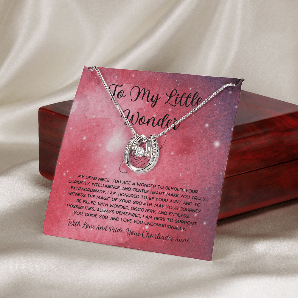 To My Little Wonder - From Aunt to Niece Lucky In Love Necklace