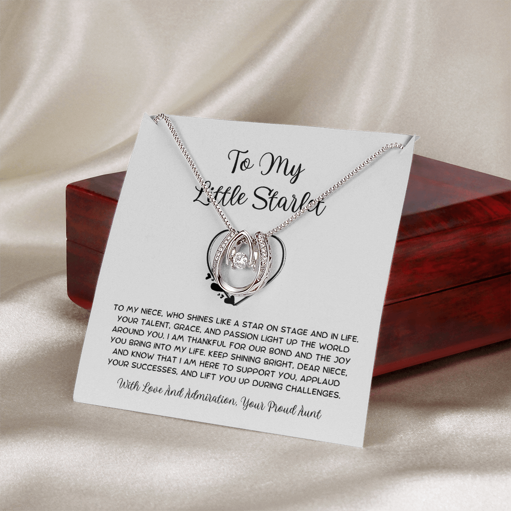 To My Little Starlet - From Aunt to Niece Lucky In Love Necklace