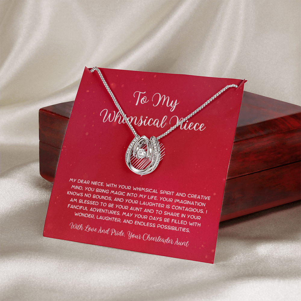 To My Whimsical Niece - From Aunt to Niece Lucky In Love Necklace