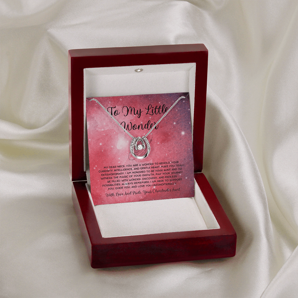 To My Little Wonder - From Aunt to Niece Lucky In Love Necklace