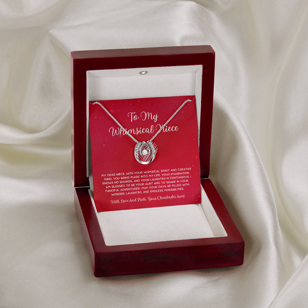 To My Whimsical Niece - From Aunt to Niece Lucky In Love Necklace