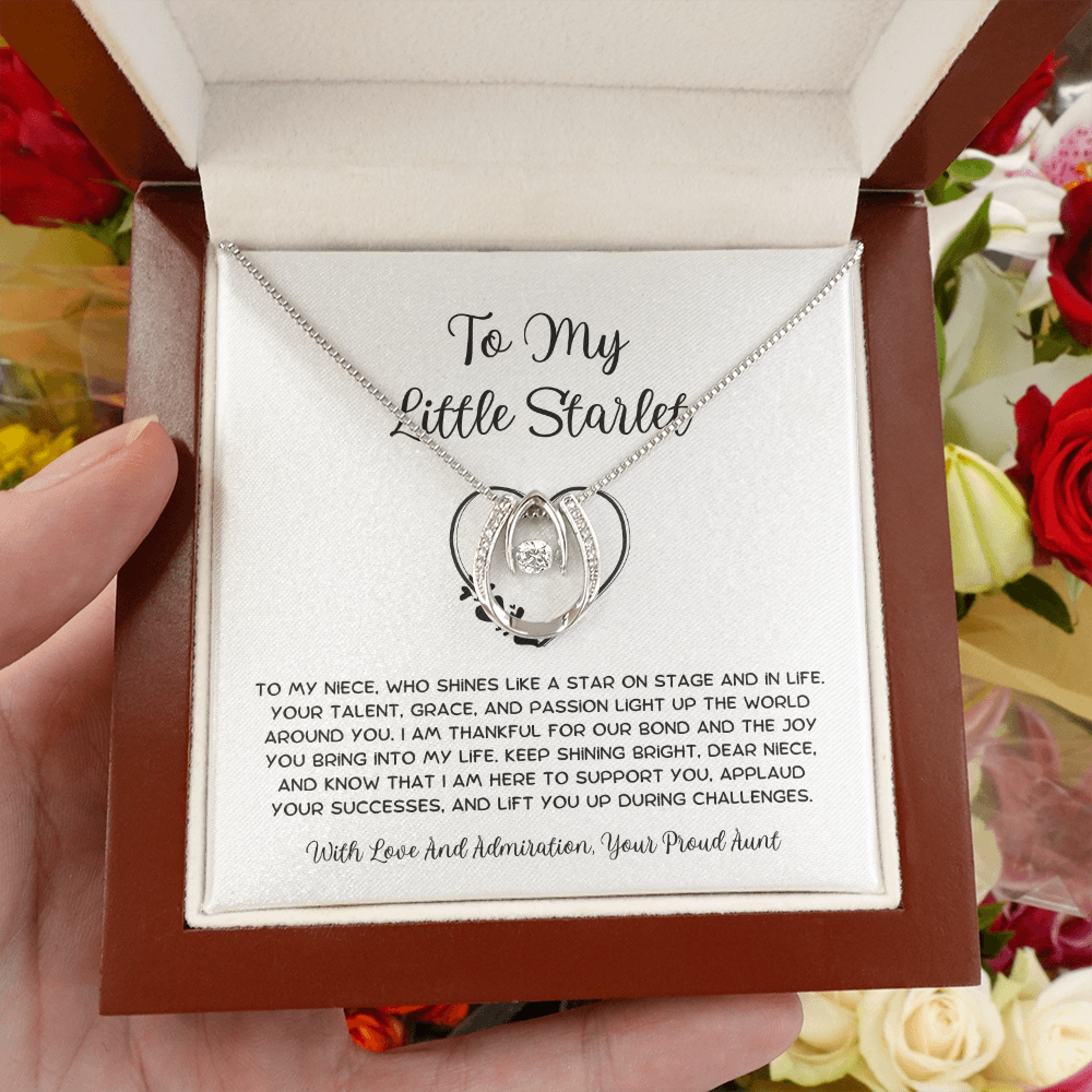 To My Little Starlet - From Aunt to Niece Lucky In Love Necklace