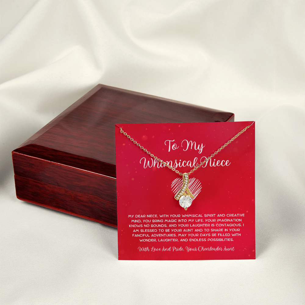 To My Whimsical Niece - From Aunt to Niece Alluring Beauty Necklace