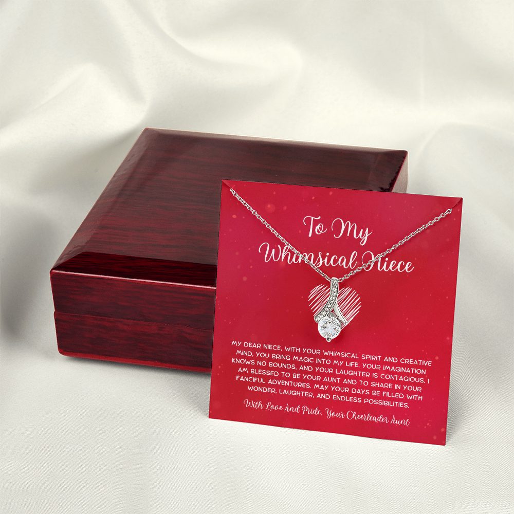 To My Whimsical Niece - From Aunt to Niece Alluring Beauty Necklace