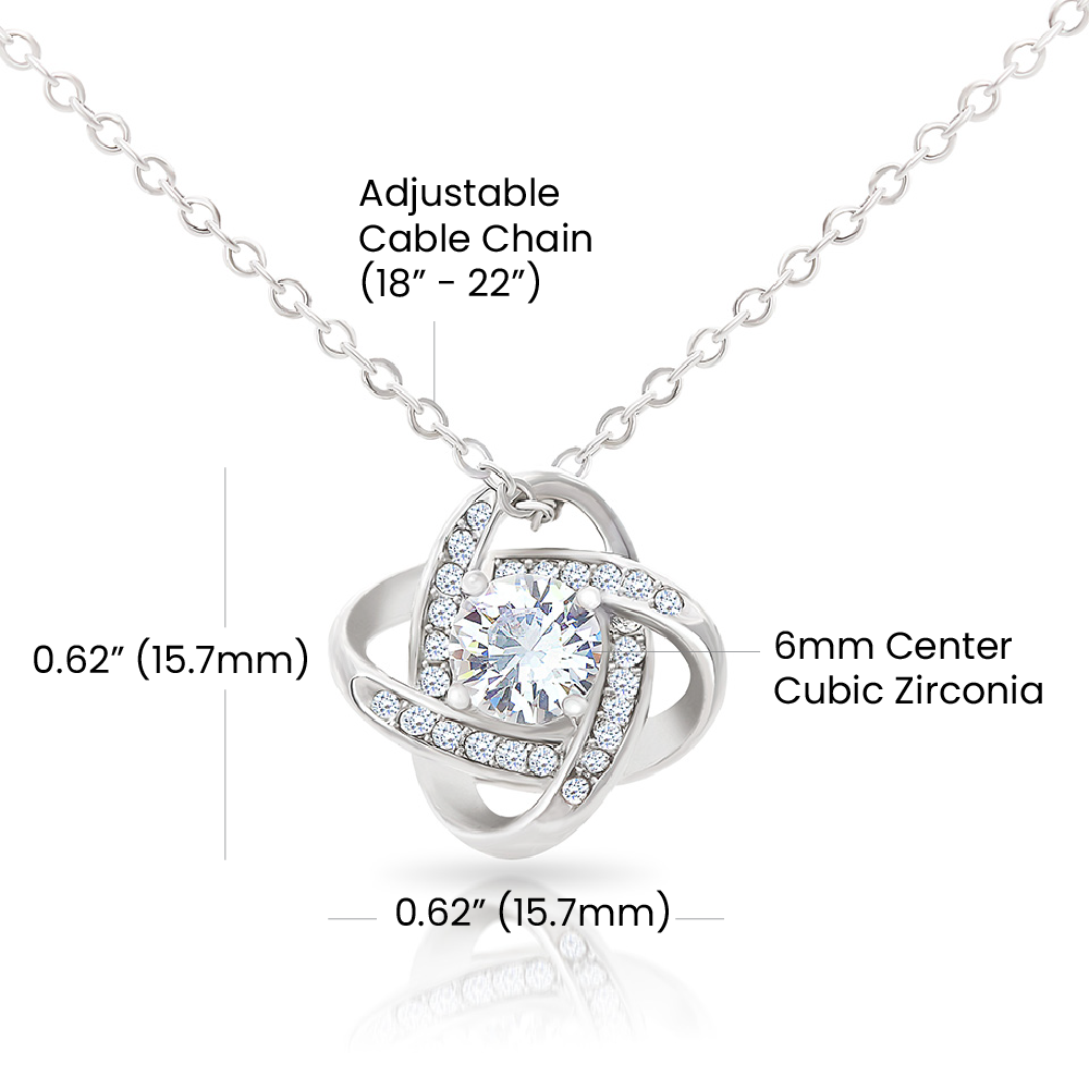 To My Braveheart Niece - From Aunt to Niece Love Knot Necklace