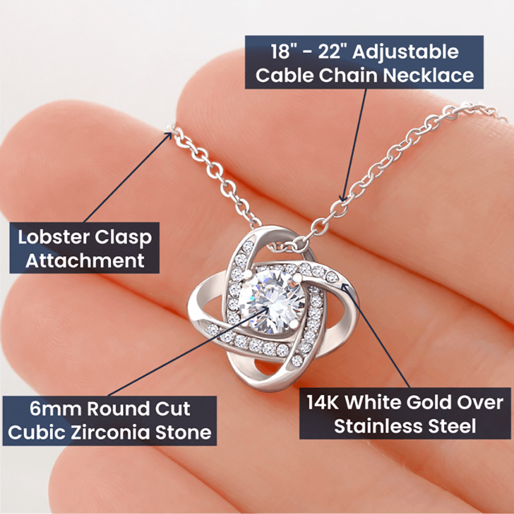 To My Braveheart Niece - From Aunt to Niece Love Knot Necklace