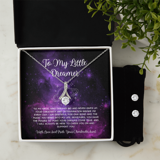 To My Little Dreamer - From Aunt to Niece Alluring Beauty Necklace With Earrings