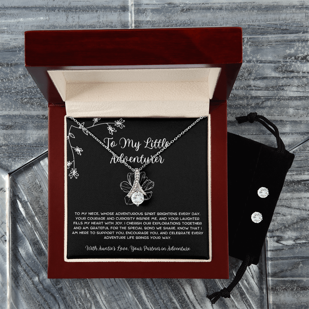 To My Little Adventurer - From Aunt to Niece Alluring Beauty Necklace With Earrings