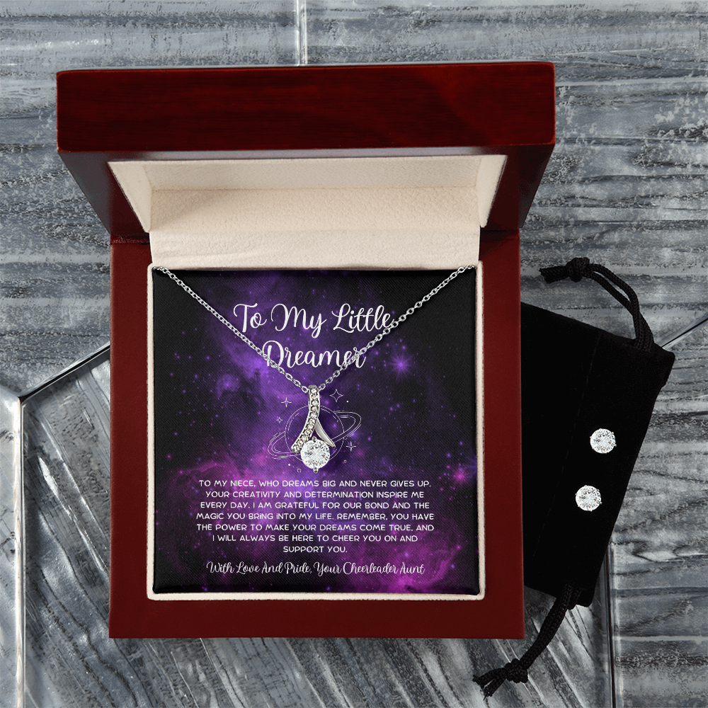 To My Little Dreamer - From Aunt to Niece Alluring Beauty Necklace With Earrings