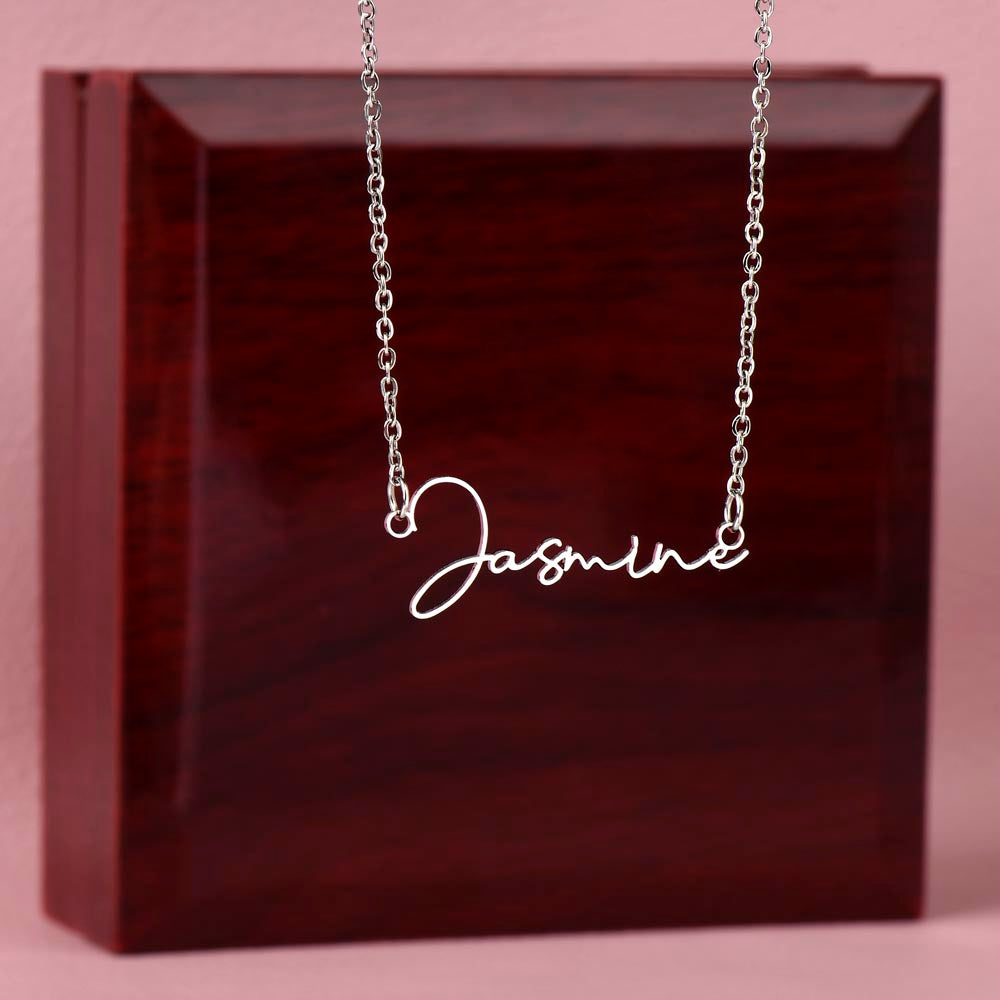 To My Braveheart Niece - From Aunt to Niece Signature Name Necklace
