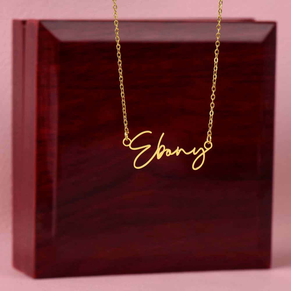 To My Braveheart Niece - From Aunt to Niece Signature Name Necklace
