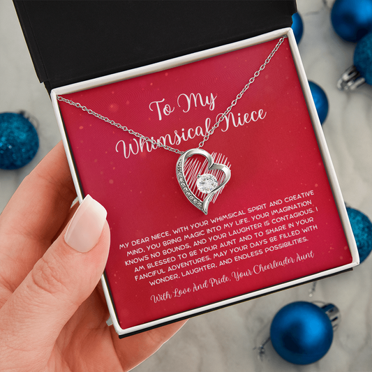 To My Whimsical Niece - From Aunt to Niece Forever Love Necklace