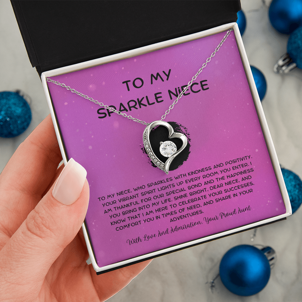 To My Sparkle Niece - From Aunt to Niece Forever Love Necklace