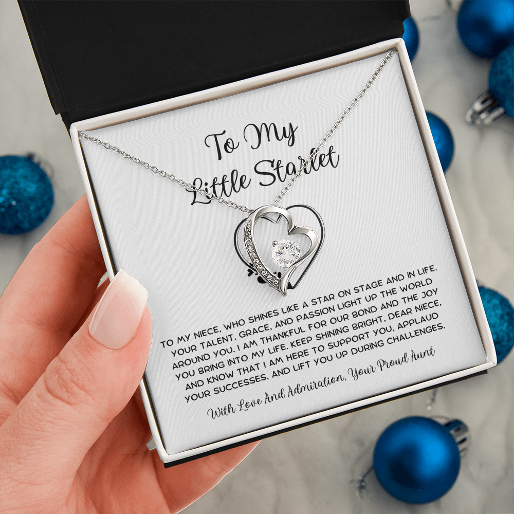 To My Little Starlet - From Aunt to Niece Forever Love Necklace
