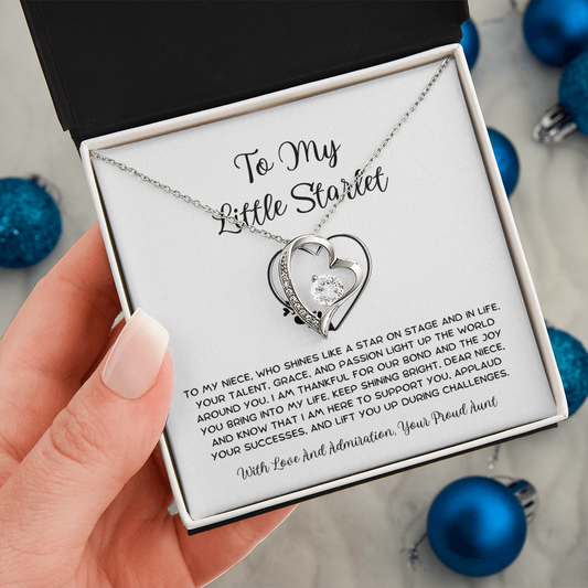 To My Little Starlet - From Aunt to Niece Forever Love Necklace