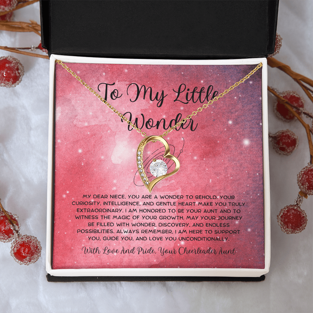 To My Little Wonder - From Aunt to Niece Forever Love Necklace