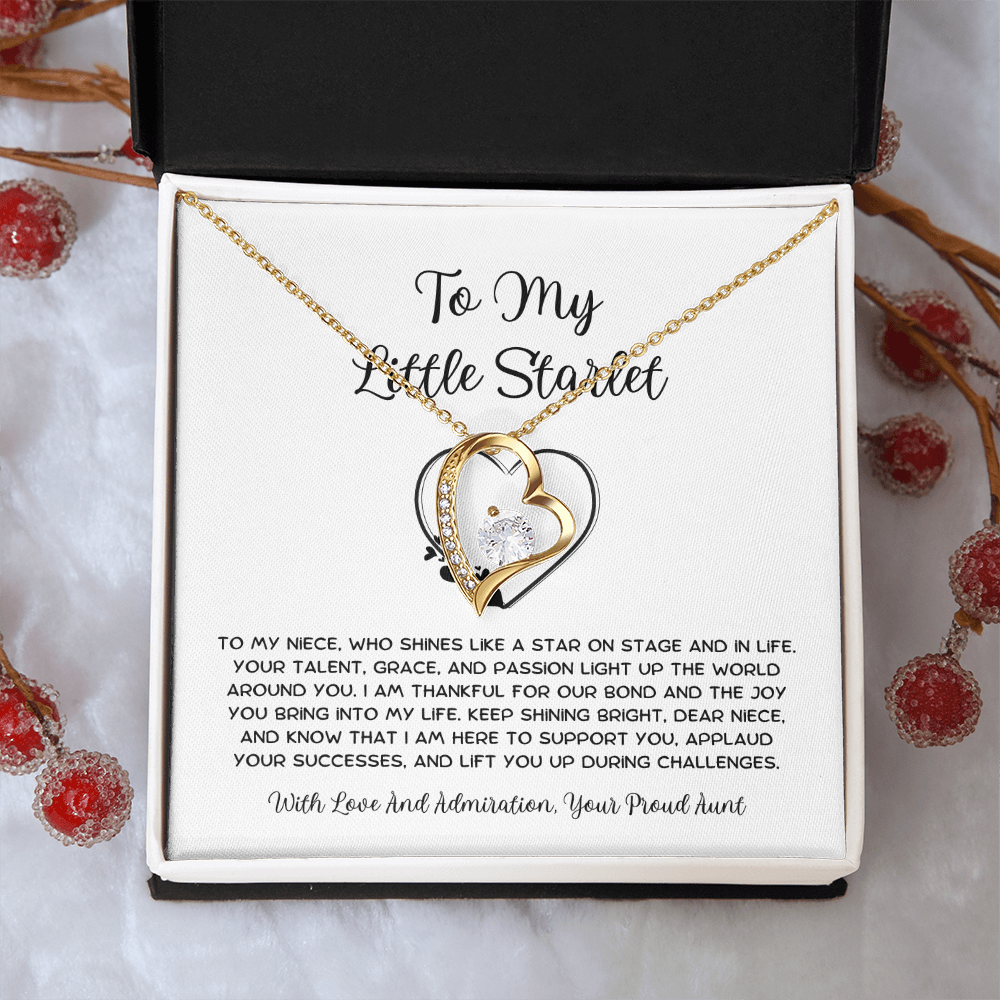 To My Little Starlet - From Aunt to Niece Forever Love Necklace