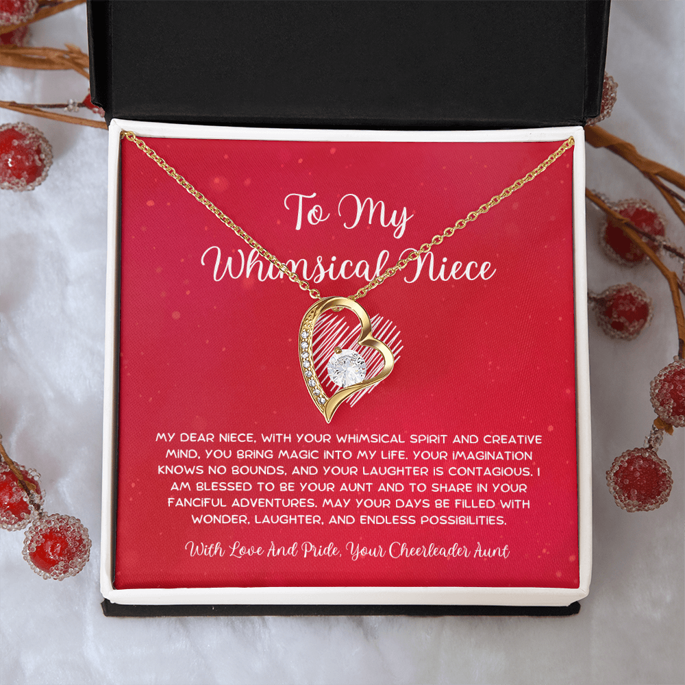 To My Whimsical Niece - From Aunt to Niece Forever Love Necklace