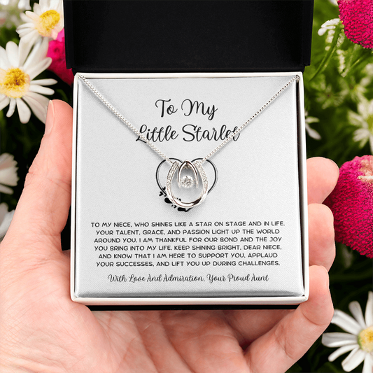 To My Little Starlet - From Aunt to Niece Lucky In Love Necklace