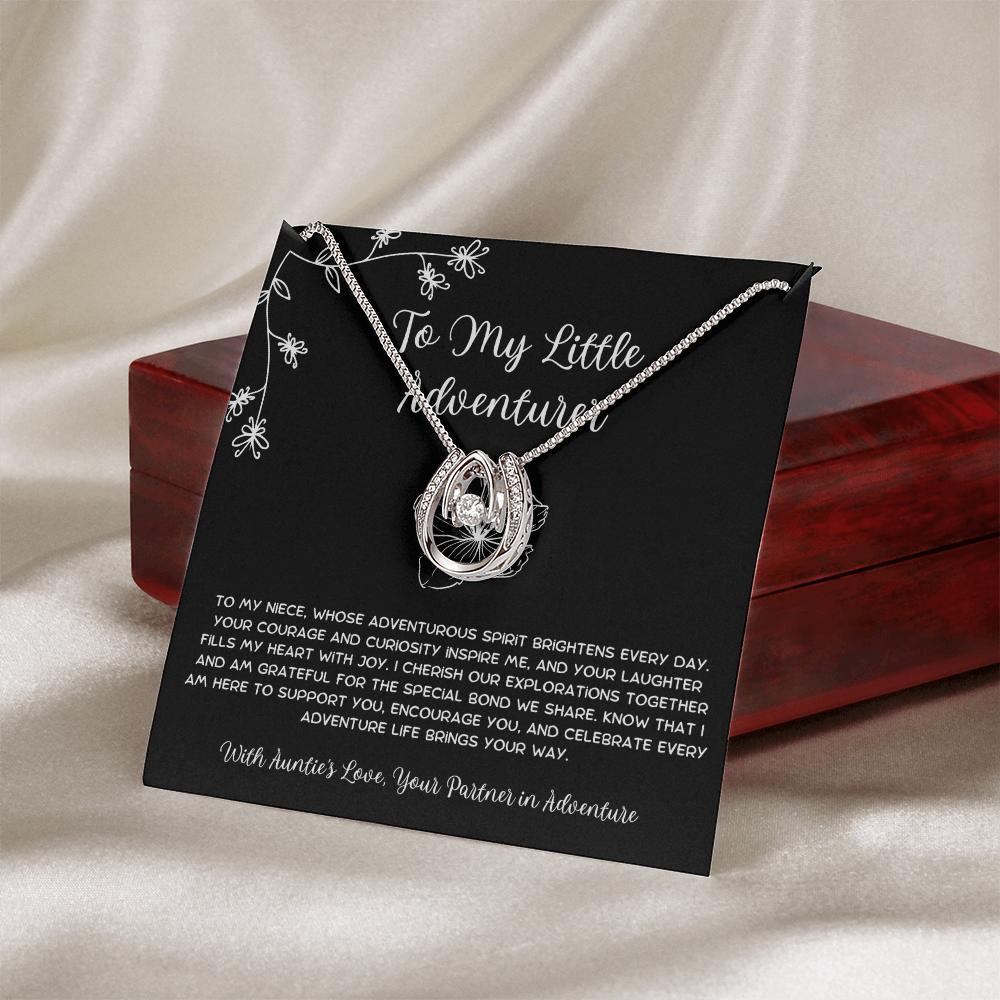 To My Little Adventurer - From Aunt to Niece Lucky In Love Necklace