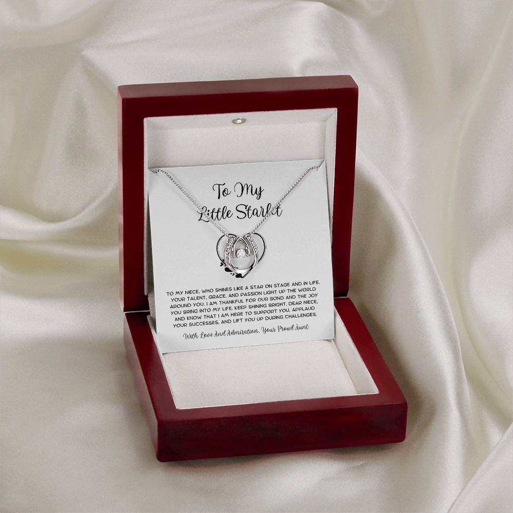 To My Little Starlet - From Aunt to Niece Lucky In Love Necklace