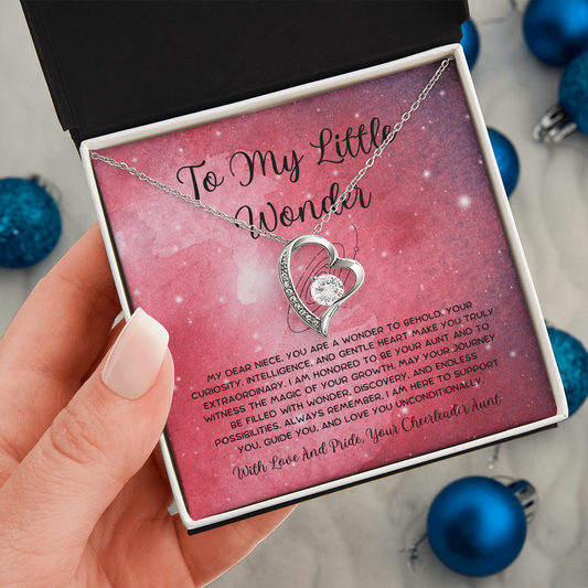 To My Little Wonder - From Aunt to Niece Forever Love Necklace